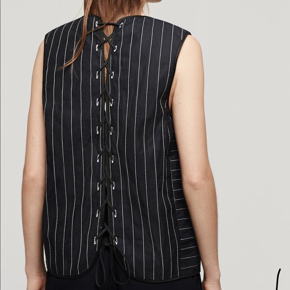 Rag & Bone Women's Blue Weaver Vest